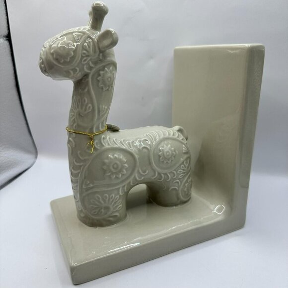 Decorative Beriwinkle‎ Porcelain Giraffe Bookend - Picture 3 of 9